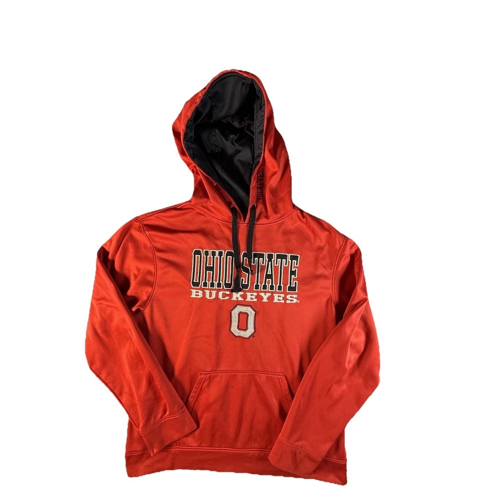 Ohio State Buckeyes Varsity Hoodie XXL Red Embroidered Logo Pullover